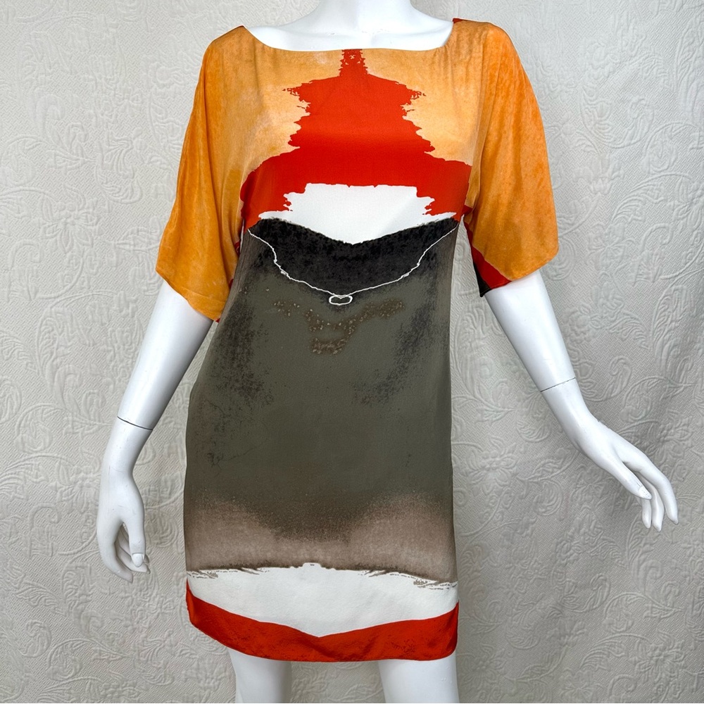 Alice + Olivia Abstract Landscape Shift Dress